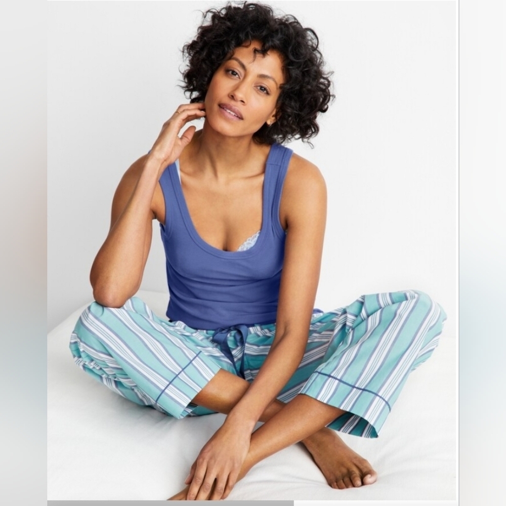 NWT State Of Day Blue & White Striped Pajama Pants SZ XL
